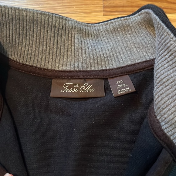 Tasso Elba Men's Navy‎ Zip-Up Sweater - Picture 4 of 10